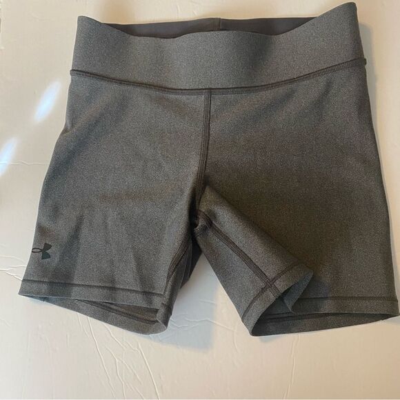 Under Armour Mid Rise muddy gray volleyball dance bike shorts 5” small - Picture 2 of 11